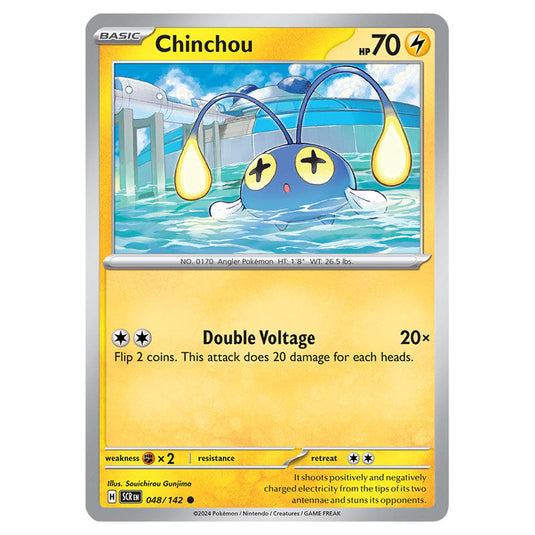 Chinchou 048 card from the Pokemon set Stellar Crown