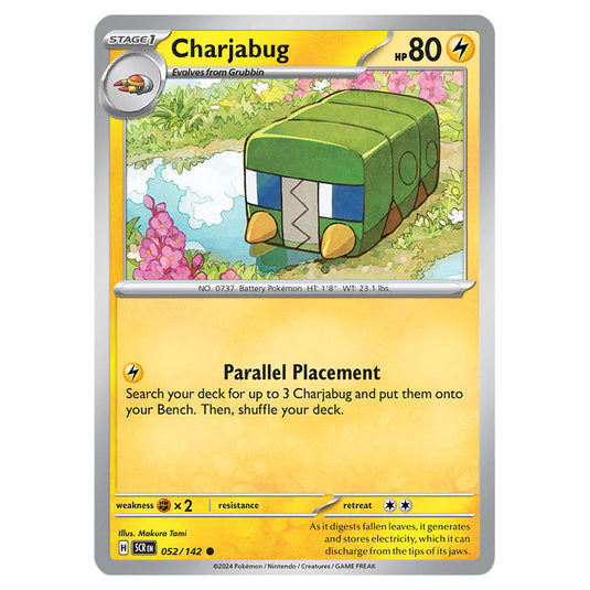 Charjabug 052 card from the Pokemon set Stellar Crown