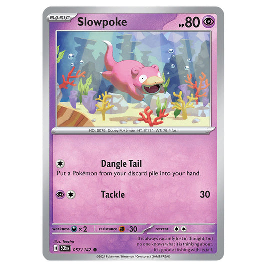 Slowpoke 057 card from the Pokemon set Stellar Crown