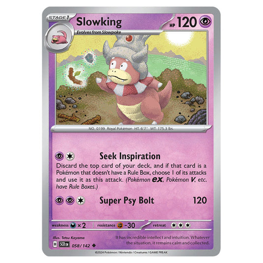 Slowking 058 card from the Pokemon set Stellar Crown