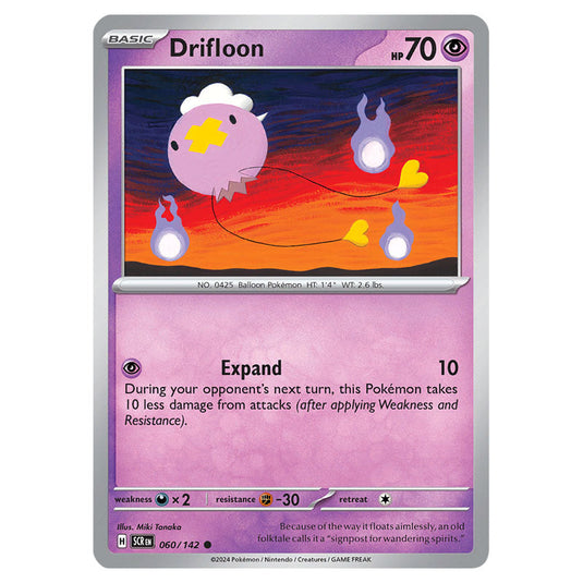 Drifloon 060 card from the Pokemon set Stellar Crown