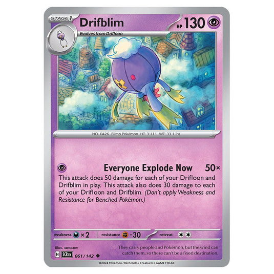 Drifblim 061 card from the Pokemon set Stellar Crown