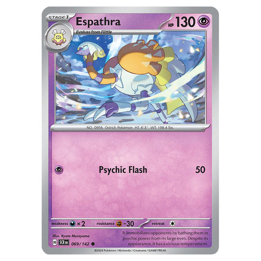 Espathra 069 card from the Pokemon set Stellar Crown