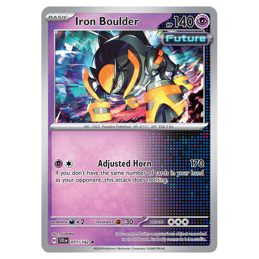 Iron Boulder 071 card from the Pokemon set Stellar Crown