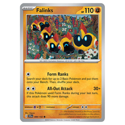 Falinks 088 card from the Pokemon set Stellar Crown