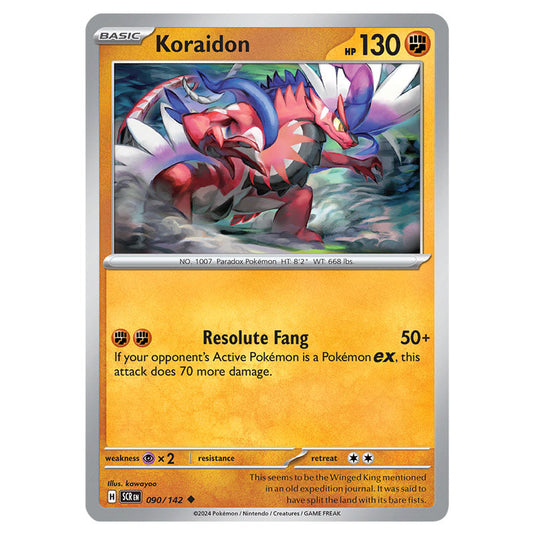 Koraidon 090 card from the Pokemon set Stellar Crown