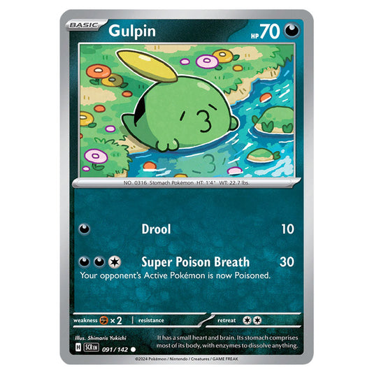 Gulpin 091 card from the Pokemon set Stellar Crown