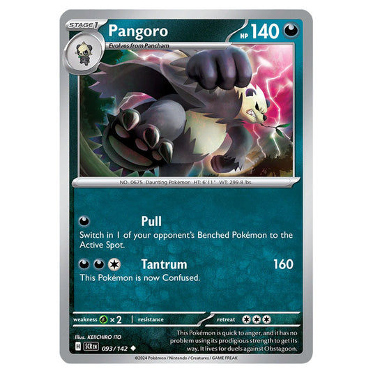 Pangoro 093 card from the Pokemon set Stellar Crown