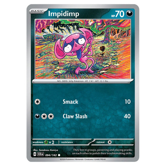 Impidimp 094 card from the Pokemon set Stellar Crown