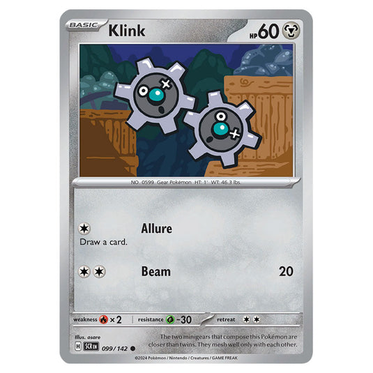 Klink 099 card from the Pokemon set Stellar Crown