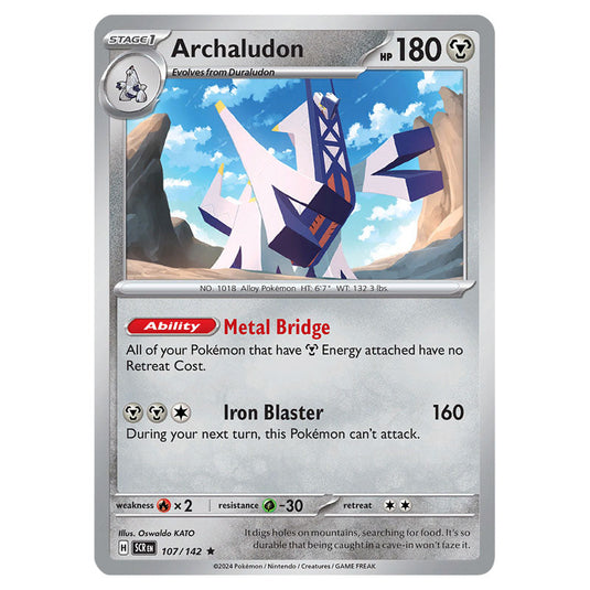 Archaludon 107 card from the Pokemon set Stellar Crown