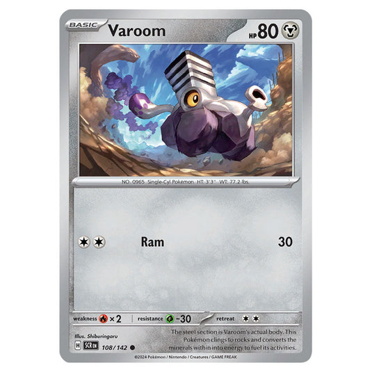 Varoom 108 card from the Pokemon set Stellar Crown