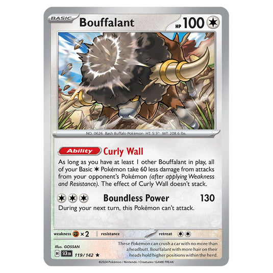 Bouffalant 119 card from the Pokemon set Stellar Crown