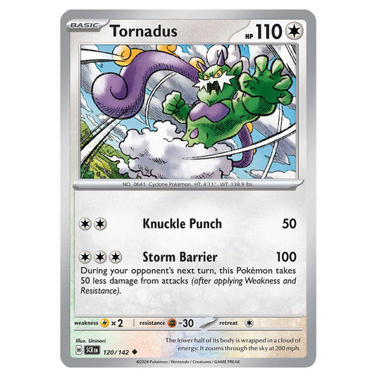 Tornadus 120 card from the Pokemon set Stellar Crown