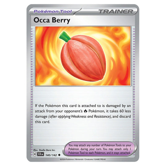 Occa Berry 140 card from the Pokemon set Stellar Crown