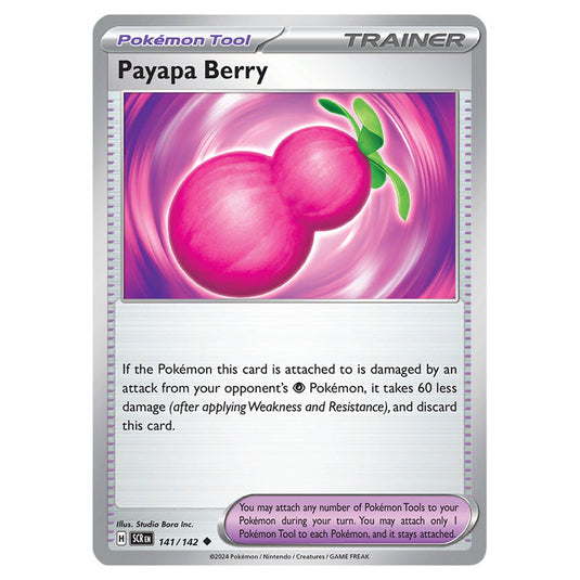 Payapa Berry 141 card from the Pokemon set Stellar Crown