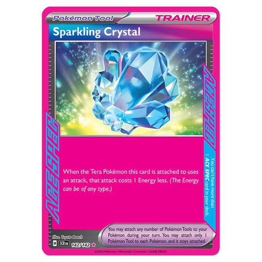 Sparkling Crystal 142 card from the Pokemon set Stellar Crown