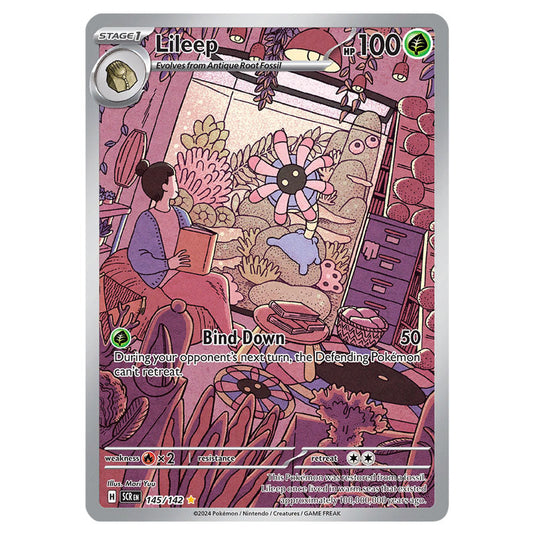 Lileep 145 card from the Pokemon set Stellar Crown