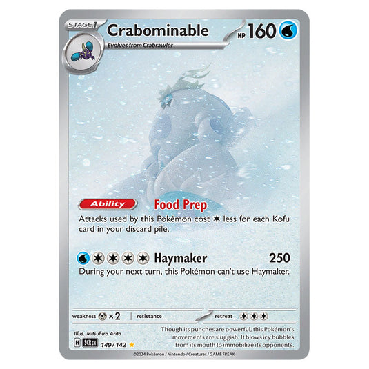 Crabominable 149 card from the Pokemon set Stellar Crown