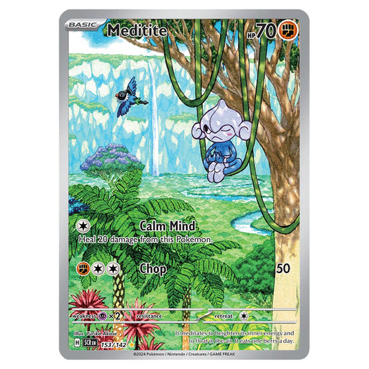 Meditite 153 card from the Pokemon set Stellar Crown