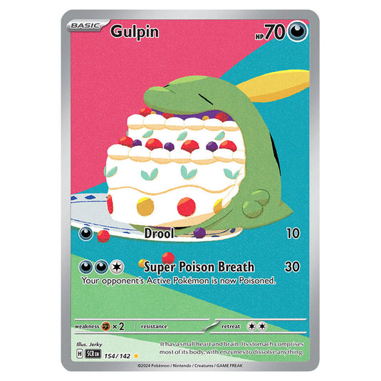 Gulpin 154 card from the Pokemon set Stellar Crown