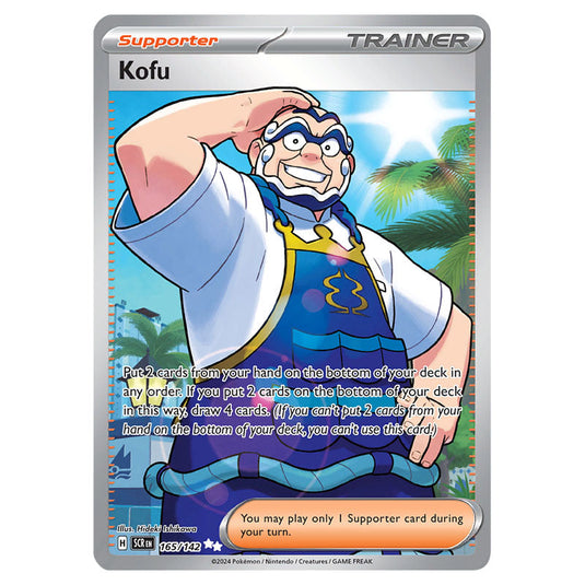 Kofu 165 card from the Pokemon set Stellar Crown