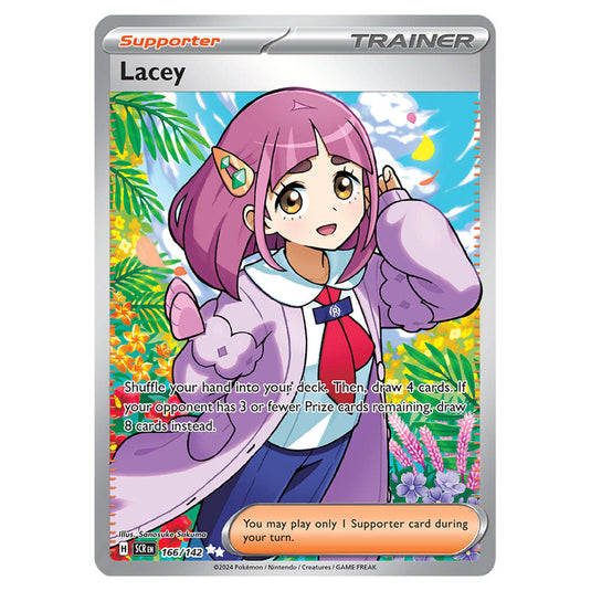 Lacey 166 card from the Pokemon set Stellar Crown