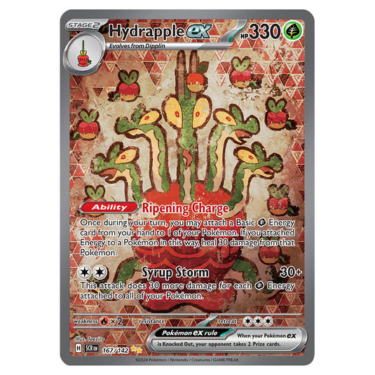 Hydrapple ex 167 card from the Pokemon set Stellar Crown