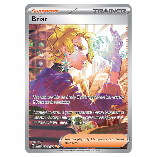 Briar 171 card from the Pokemon set Stellar Crown