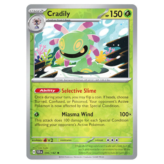 Cradily 006 card from the Pokemon set Stellar Crown