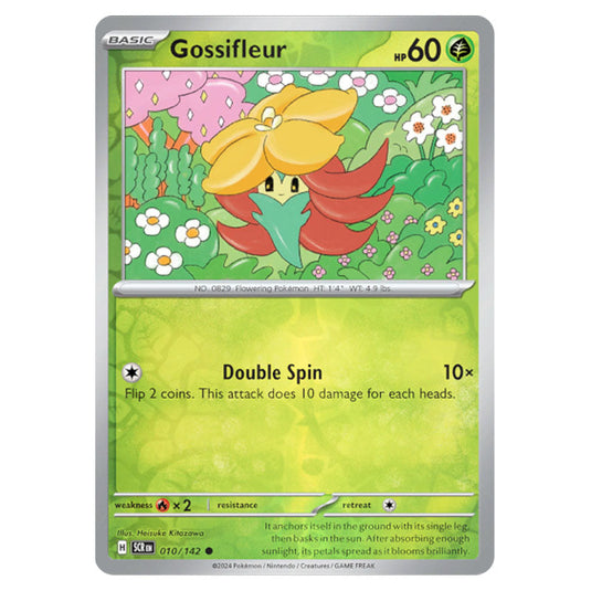 Gossifleur 010 card from the Pokemon set Stellar Crown