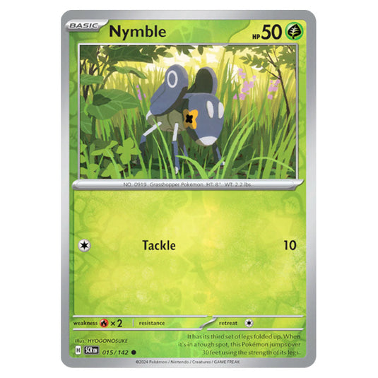 Nymble 015 card from the Pokemon set Stellar Crown