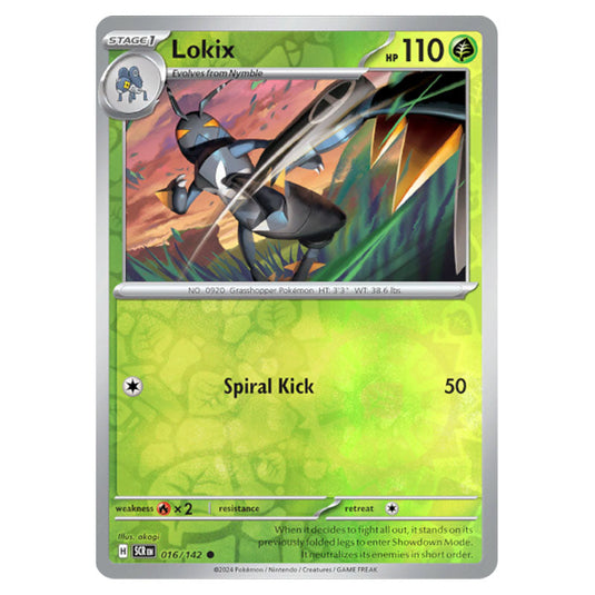 Lokix 016 card from the Pokemon set Stellar Crown