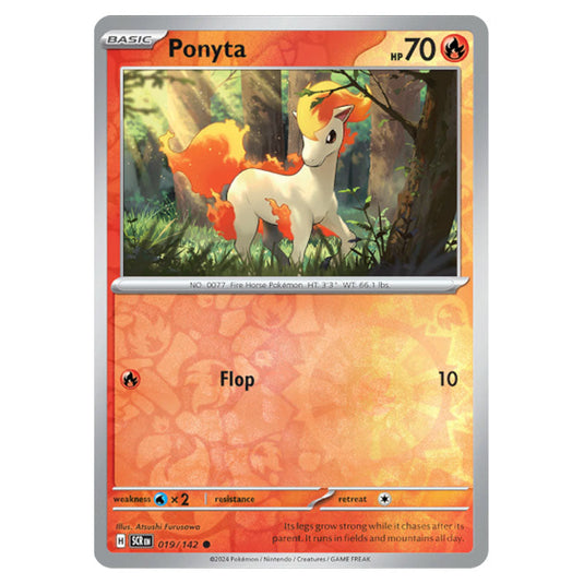 Ponyta 019 card from the Pokemon set Stellar Crown