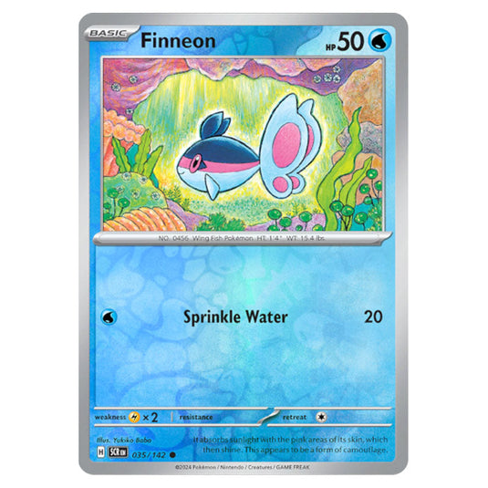 Finneon 035 card from the Pokemon set Stellar Crown