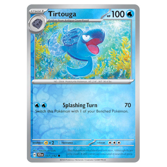 Tirtouga 037 card from the Pokemon set Stellar Crown