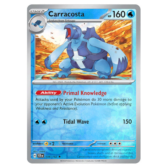 Carracosta 038 card from the Pokemon set Stellar Crown