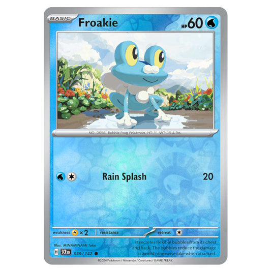 Froakie 039 card from the Pokemon set Stellar Crown