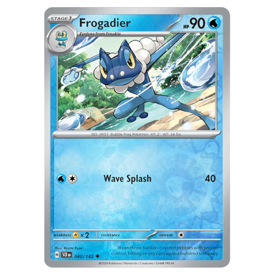 Frogadier 040 card from the Pokemon set Stellar Crown