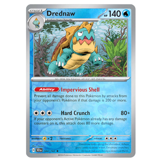 Drednaw 044 card from the Pokemon set Stellar Crown