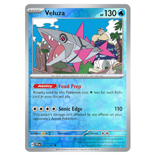 Veluza 045 card from the Pokemon set Stellar Crown