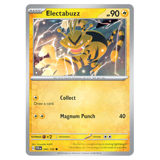 Electabuzz 046 card from the Pokemon set Stellar Crown