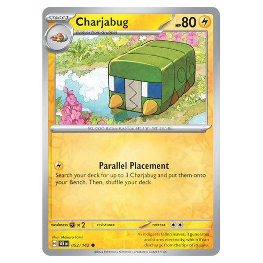 Charjabug 052 card from the Pokemon set Stellar Crown