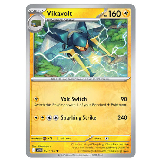 Vikavolt 053 card from the Pokemon set Stellar Crown