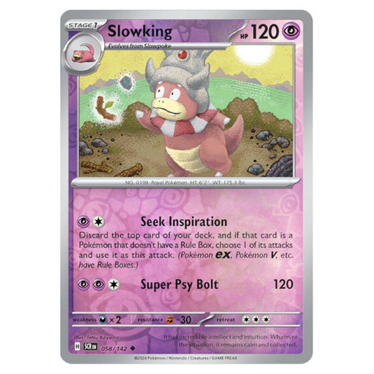 Slowking 058 card from the Pokemon set Stellar Crown