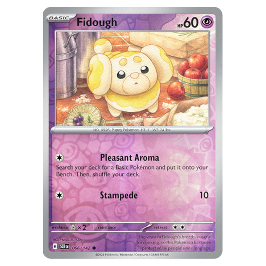 Fidough 066 card from the Pokemon set Stellar Crown