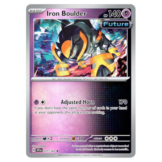 Iron Boulder 071 card from the Pokemon set Stellar Crown