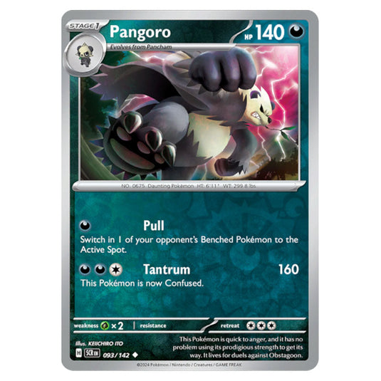 Pangoro 093 card from the Pokemon set Stellar Crown