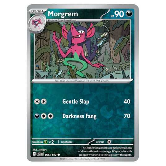 morgrem pokemon card value SWSH09: BRILLIANT Stars 093/172 LP Reverse Holo $2.66 Evolves from Impidimp Type Pokemon morgrem