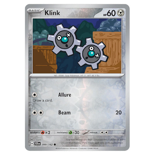 Klink 099 card from the Pokemon set Stellar Crown